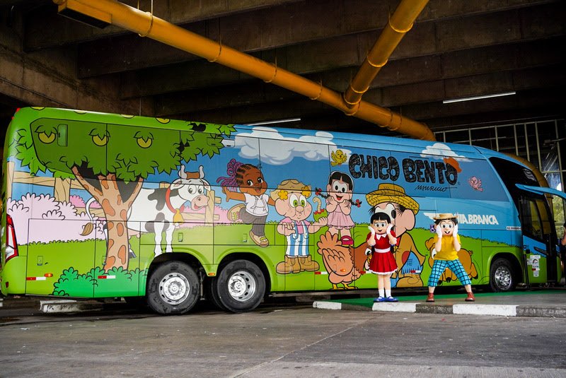 Ônibus temático com Chico Bento chega às estradas